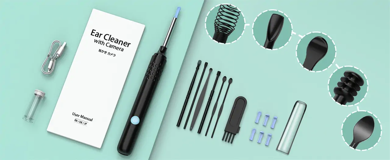 LMECHN 1080P fülkamera kit LED fénnyel