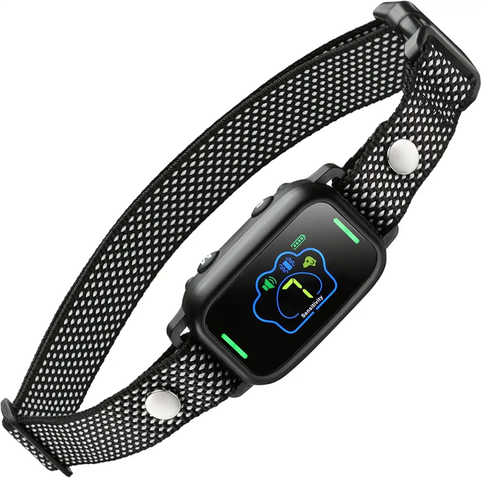 Ugatásgátló kutyanyakörv rezgéssel és hangjelzéssel