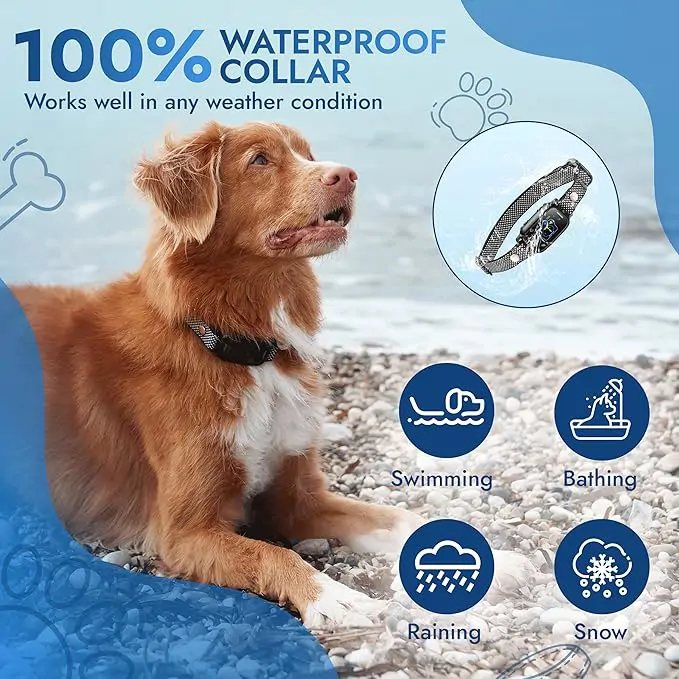 Ugatásgátló kutyanyakörv rezgéssel és hangjelzéssel