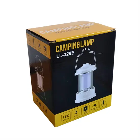 LED-es tölthető kemping lámpa doboza