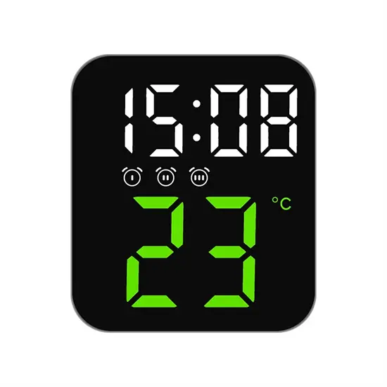 GH8015 LED óra hőmérővel - zöld