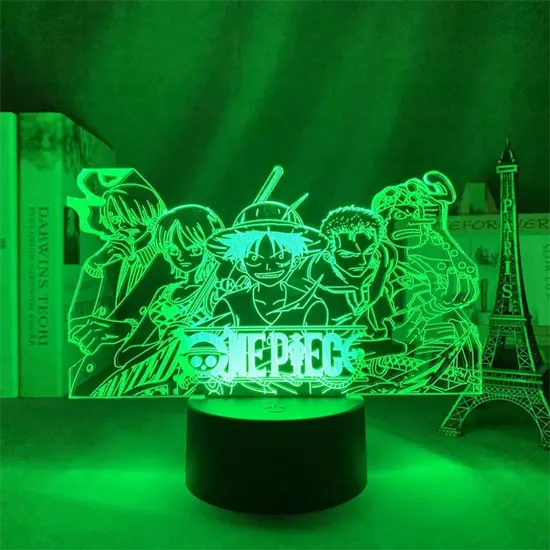  3D RGB éjszakai lámpa gyerekeknek - One Piece Team