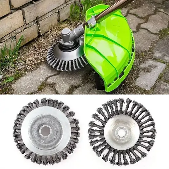Térkő tisztító kefe fűkaszához