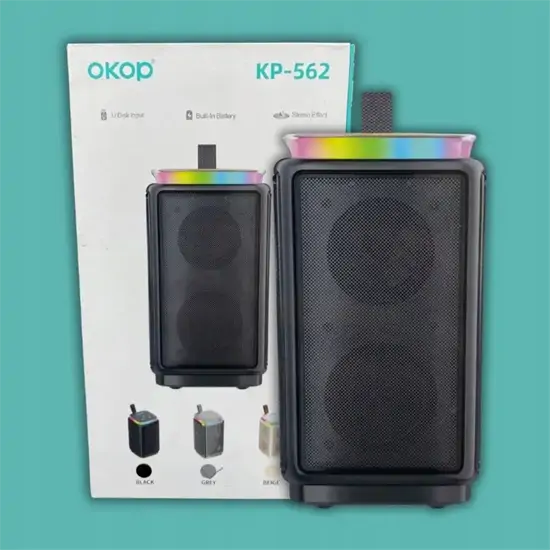 KP-562 360° vízálló hangszóró /BT,LED,akksi/