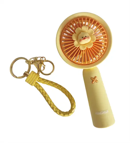 Mini hordozható kézi ventilátor sárga
