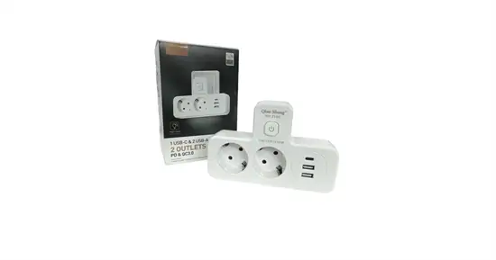 3in1 220V elosztó + USB töltő + éjjeli lámpa