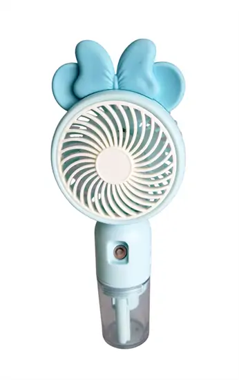 Akkus kézi ventilátor párásítóval (kék)