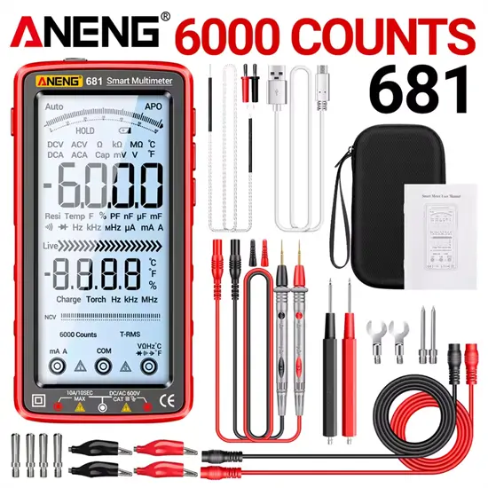 ANENG 681 LCD feszültség és voltmérő multiméter