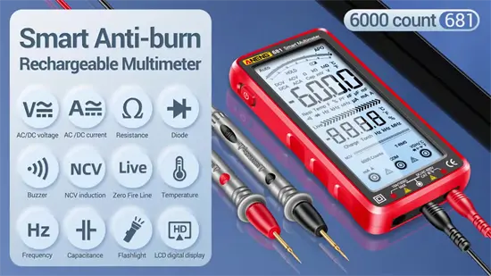 ANENG 681 LCD feszültség és voltmérő multiméter