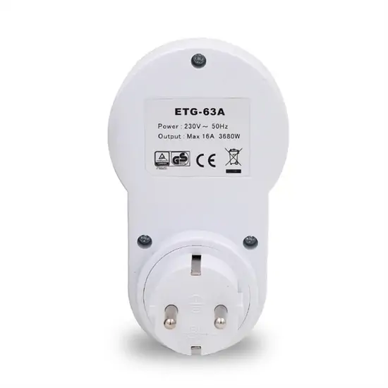 ETG-63A digitális időkapcsoló / időzíthető konnektor