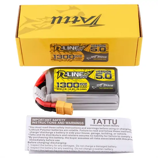 Tattu R-Line 5.0 1300mAh 14.8V 150C akkumlátor
