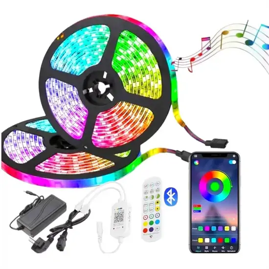 Faklya színváltós WiFi RGB LED szalag (3×5 m)