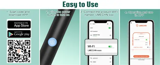 LMECHN 1080P fülkamera kit LED fénnyel