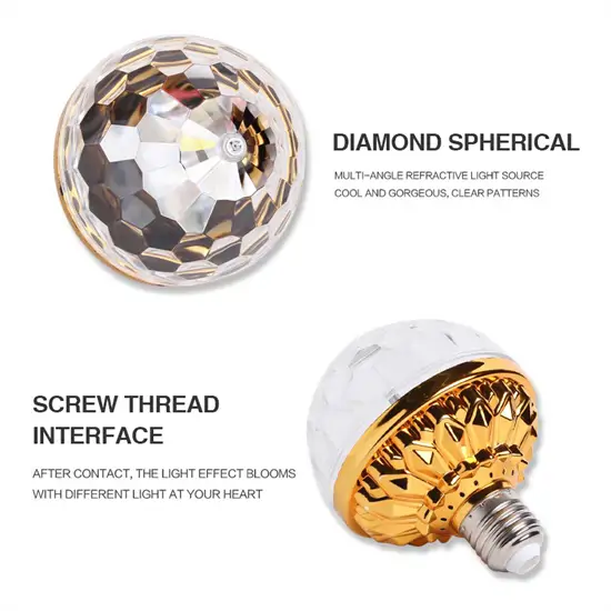 Forgó E27 LED diszkólámpa (3W)