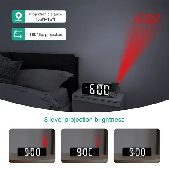 GH8013 LED kivetítős óra