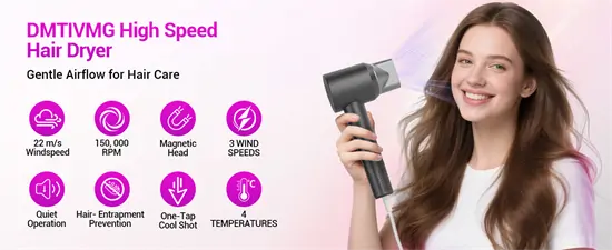 Nagy sebességű hajszárító