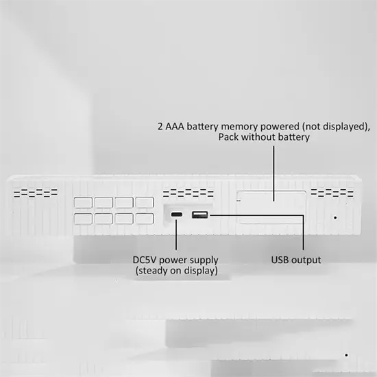 Digitális LED ébresztőóra ritmusra villogó LED sorral