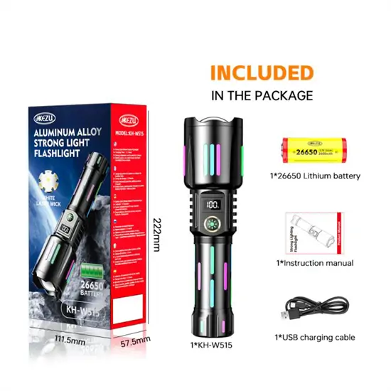 KH-W515 nagy fényerejű elemlámpa