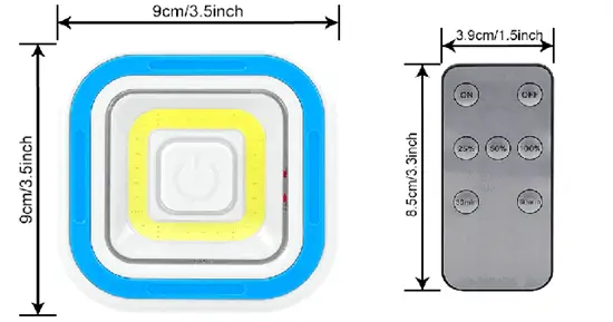 Vezeték nélküli COB LED lámpa szett távirányítóval