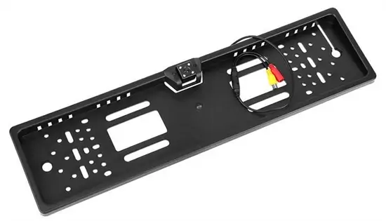 Tolatókamera rendszámtábla kerettel és állítható dőlésszöggel