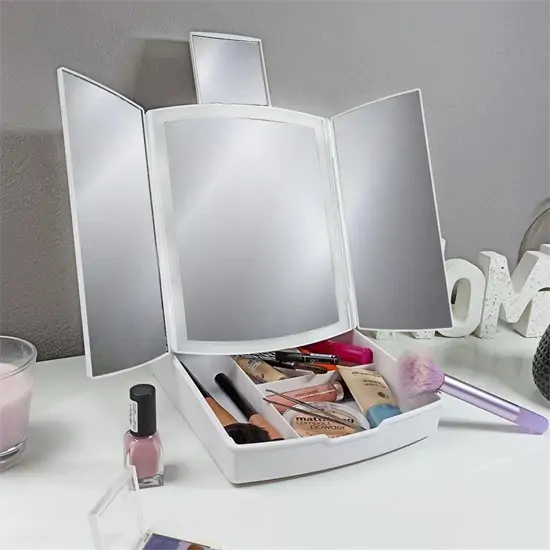 Kinyitható, 3 részes sminktükör