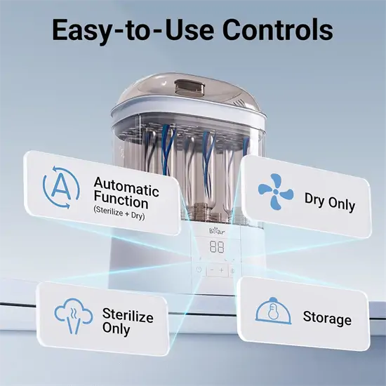 BEAR 4in1 cumisüveg sterilizáló + szárító