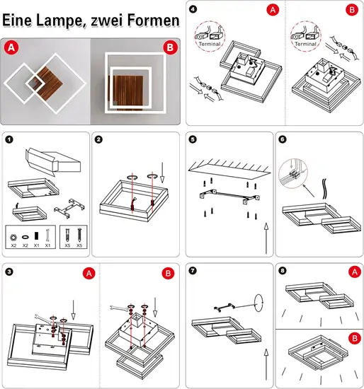 Fa mennyezeti LED lámpa 30W