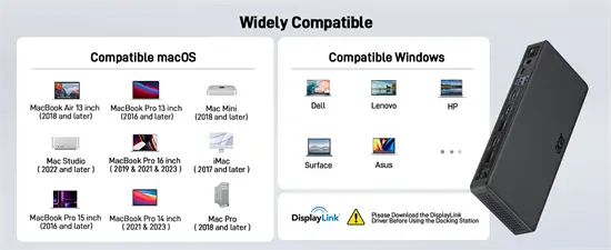 Acer 15in1 Tripla 4K USB-C dokkoló állomás