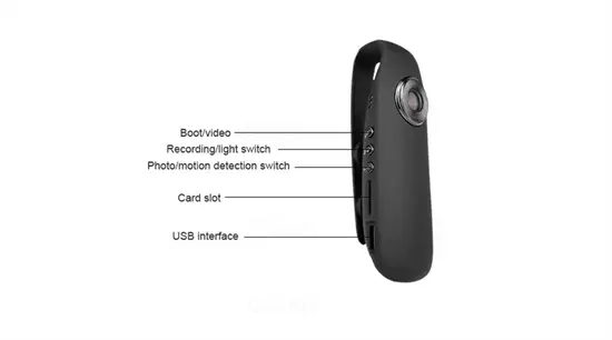 Hordozható mini kamera 1080P