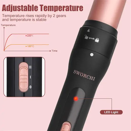 Sworchi 3in1 cserélhető kerámiás hajsütővas