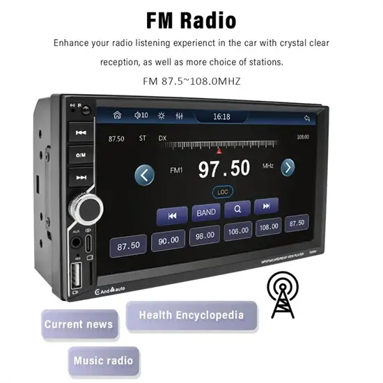 7035W 2DIN Bluetooth Autós MP5 Lejátszó
