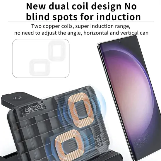 W82S összecsukható 3in1 Wireless töltőállomás