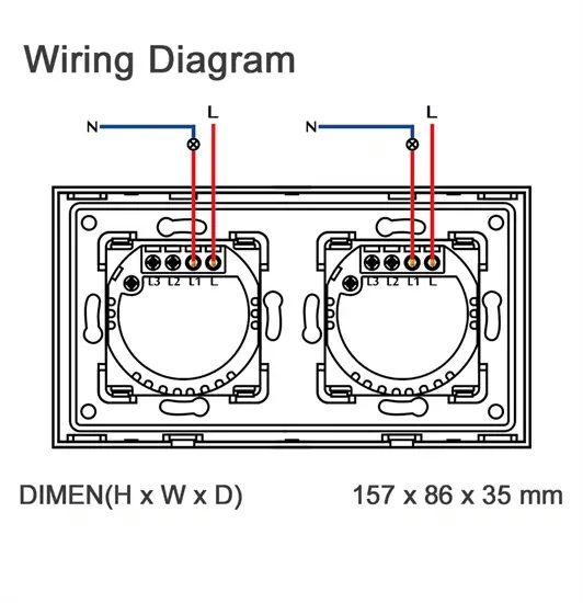 Bseed dupla fali érintőkapcsoló háttérvilágítással
