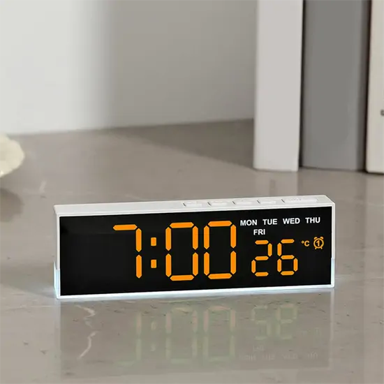 Többfunkciós LED digitális ébresztőóra hangulatvilágítással
