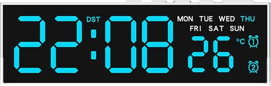 Többfunkciós LED digitális ébresztőóra hangulatvilágítással