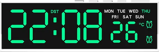 Többfunkciós LED digitális ébresztőóra hangulatvilágítással