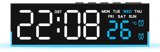 Többfunkciós LED digitális ébresztőóra hangulatvilágítással