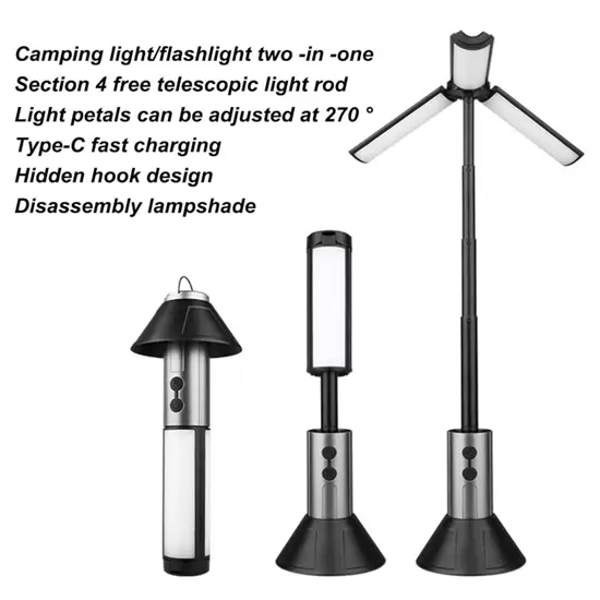 YD-2324 teleszkópos kemping lámpa