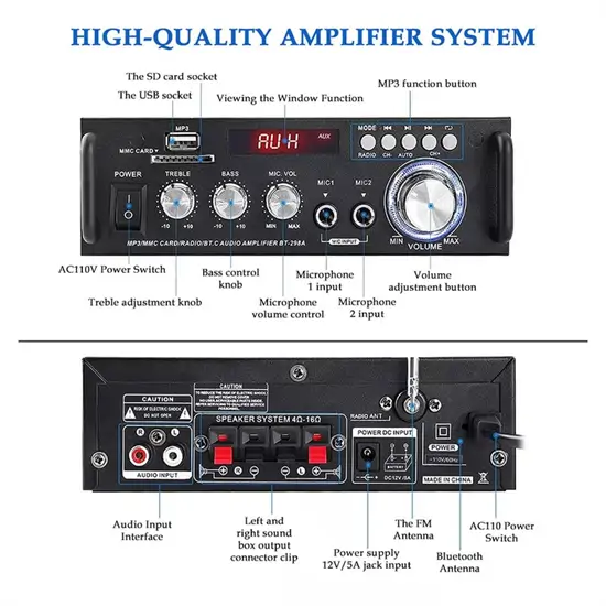 Digitális karaoke erősítő BT-298A