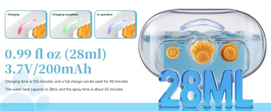 3 az 1-ben gőzölős kisállat fésű és masszírozó