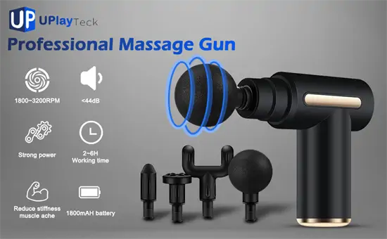 Utazó masszázs pisztoly 4 fejjel