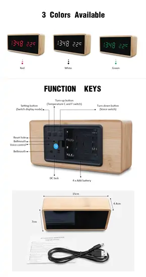 Bambusz ébresztőóra
