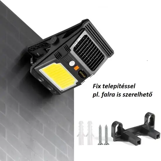Csíptethető napelemes kültéri fali lámpa, mozgásérzékelővel és szúnyogírtóval