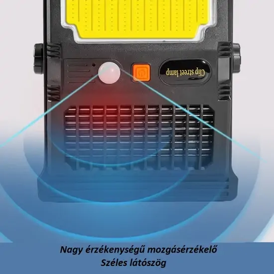 Csíptethető napelemes kültéri fali lámpa, mozgásérzékelővel és szúnyogírtóval