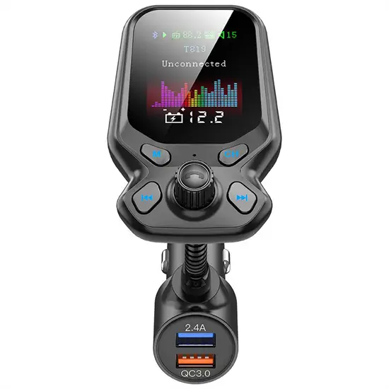 T819 BT FM transzmitter és töltő LCD kijelzővel