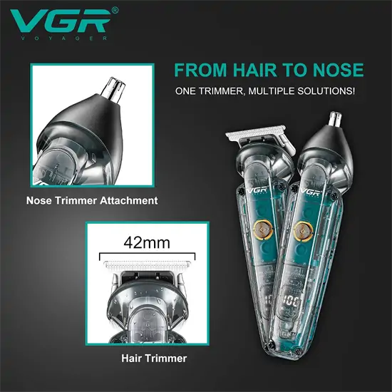 VGR V-949 Vízálló többfunkciós trimmelő és orrszőrvágó