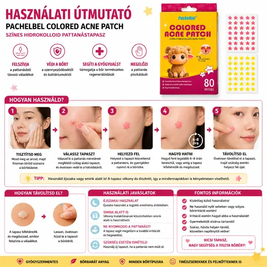 Hidrokolloid pattanás elleni tapasz készlet