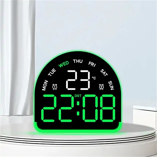 Félköríves LED digitális ébresztőóra