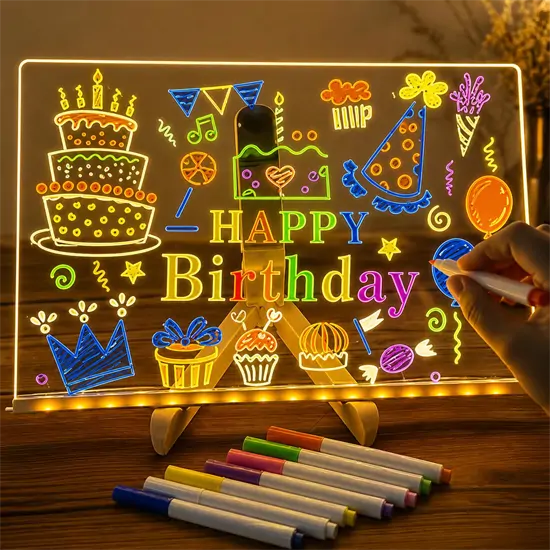 3D akril LED rajztábla USB világítással