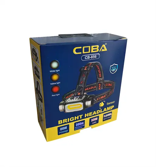 Fém fejlámpa mozdulatkapcsolóval - CB-856